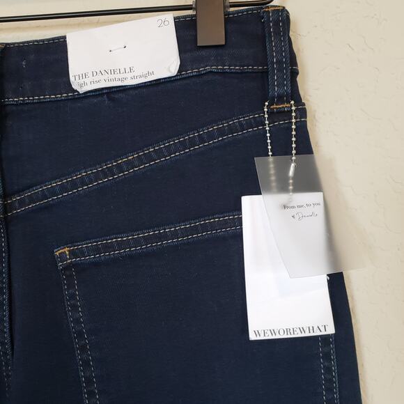 We Wore What The Danielle Dark Wash High Rise Vintage Straight Jeans Womens 26 - Picture 3 of 7